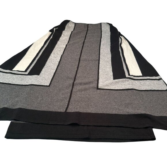 Vertigo Claudia Cape Knit Sweater Dress Womens Pullover Lambswool Mini Stripe - Picture 11 of 16